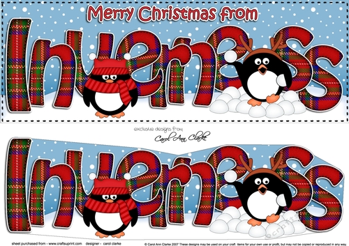 Large DL Merry Christmas from INVERNESS 3D decoupage 