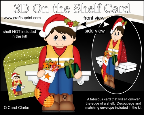 3D On the Shelf Card Kit - Christmas Workman Cortez is ready for work