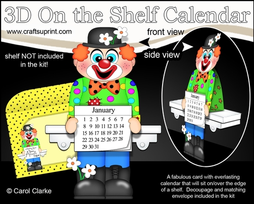 3D On the Shelf Everlasting Calendar Kit - JoJo the Clown