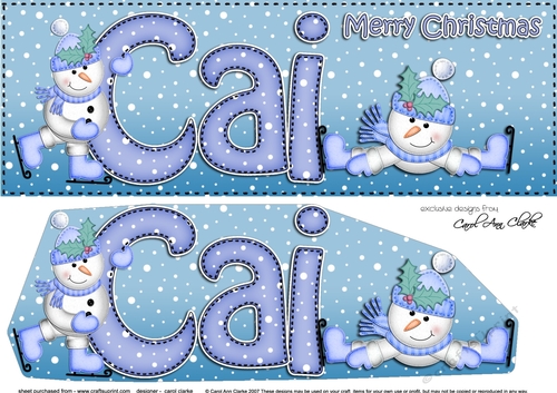 Large DL Merry Christmas CAI 3D decoupage 