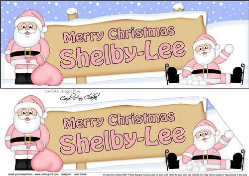Large DL Merry Christmas SHELBY-LEE 3D decoupage 