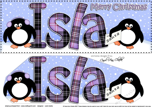 Large DL Merry Christmas ISLA 3D decoupage 