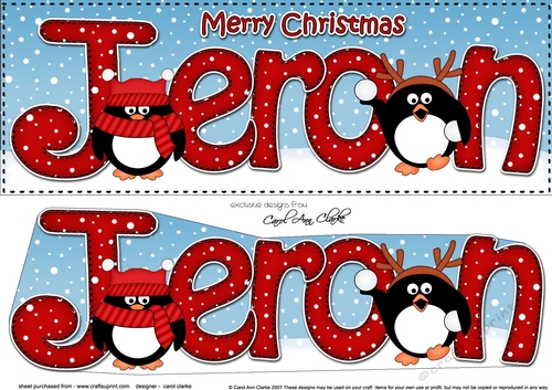 Large DL Merry Christmas JERON 3D decoupage 