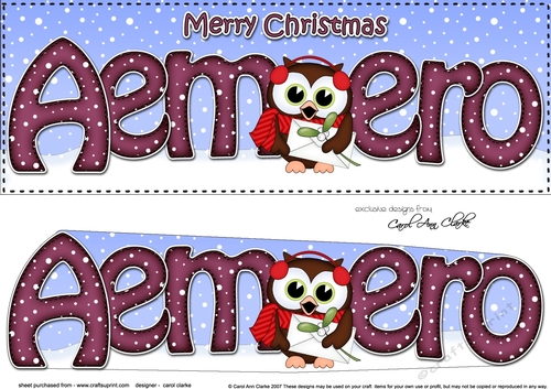 Large DL Merry Christmas AEMERO 3D decoupage 