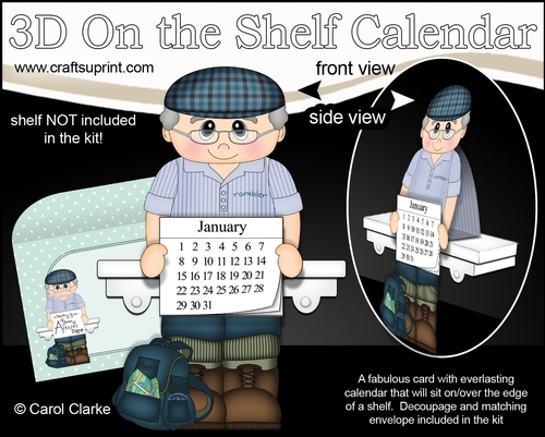 3D On the Shelf Everlasting Calendar Kit - Little Rambler Old Man Randolph