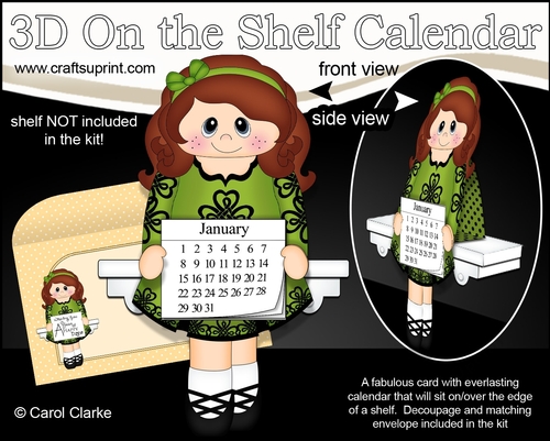 3D On the Shelf Everlasting Calendar Kit - Little Irish Dancer Ciara
