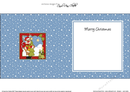 Christmas Rudolph brings home the Christmas Tree insert square landscape