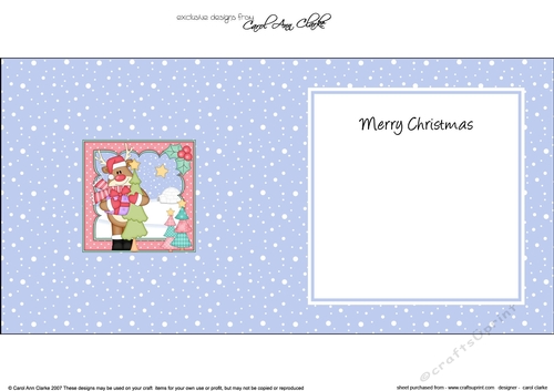 Christmas Rudolph brings home the Christmas Tree insert square landscape