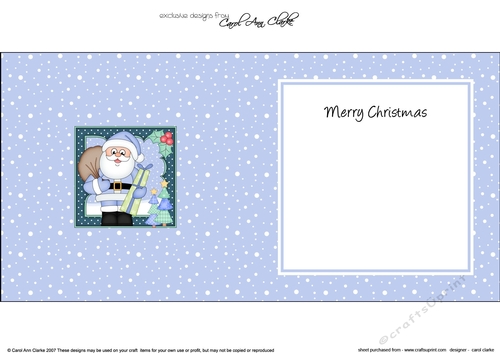 Christmas Santa is delivering Presents matching insert square landscape