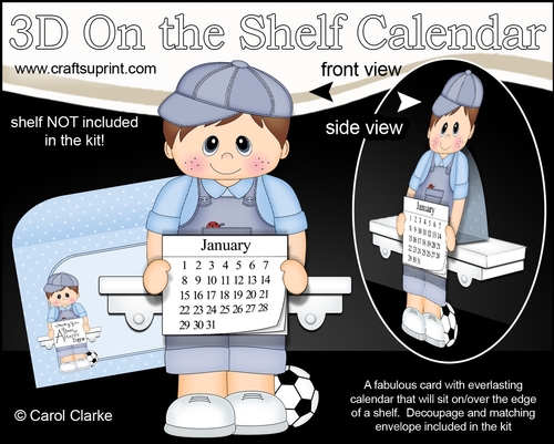 3D On the Shelf Everlasting Calendar Kit - Little Toddler Ethan