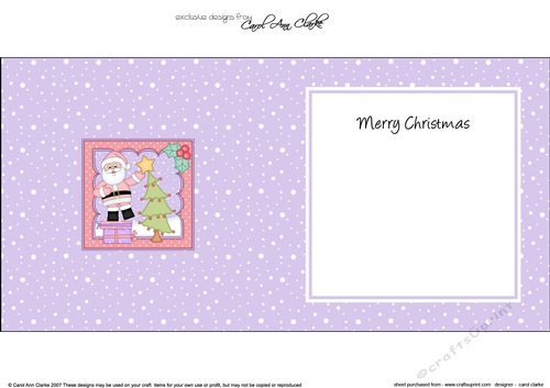 Christmas Santa adds the Star to the Christmas Tree matching insert square landscape