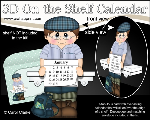3D On the Shelf Everlasting Calendar Kit - Little Rambler Man Jeramy