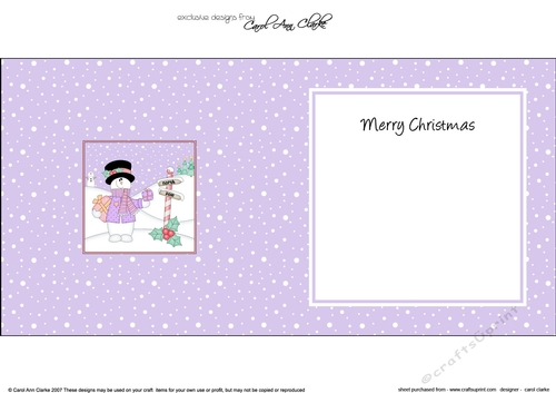 Christmas Snowman Roi has presents at the North Pole insert square landscape