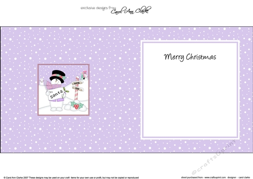 Christmas Snowman Roi has a Letter for Santa at the North Pole insert square landscape