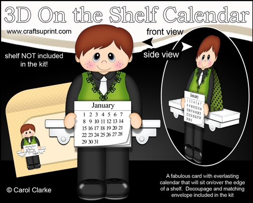 3D On the Shelf Everlasting Calendar Kit - Little Irish Dancer Conor