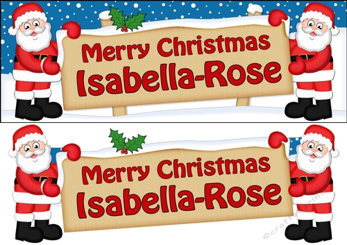 Large DL Merry Christmas ISABELLA-ROSE 3D decoupage 