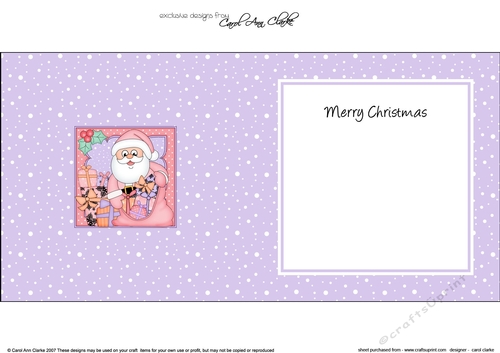 Christmas Santa has lots of presents in his sack matching insert square landscape