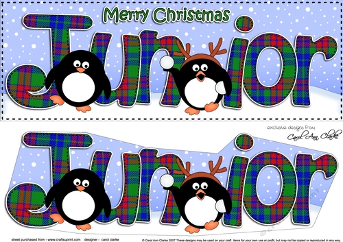 Large DL Merry Christmas JUNIOR 3D decoupage