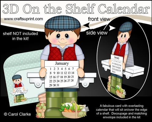 3D On the Shelf Everlasting Calendar Kit - Veggie Patch Man Morton