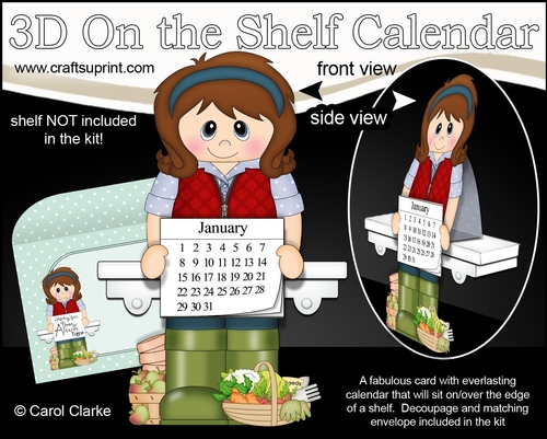 3D On the Shelf Everlasting Calendar Kit - Veggie Patch Lady Noreen