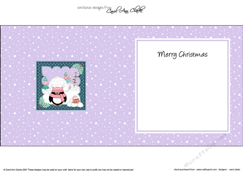 Christmas Pip Penguin and Bobbin Robin at the North Pole insert square landscape