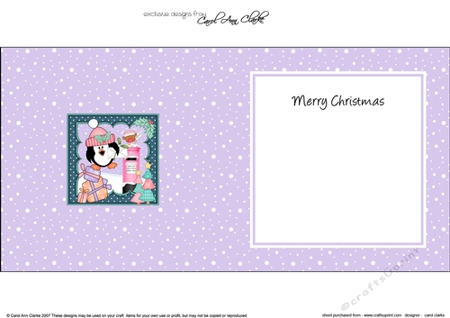 Christmas Pip Penguin and Bobbin Robin Post a Letter to Santa insert square landscape