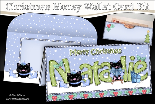 Christmas NATALIE Money or Gift Wallet Card Kit