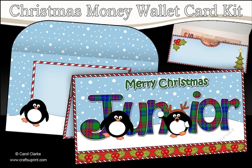 Christmas JUNIOR Money or Gift Wallet Card Kit