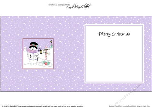 Christmas Snowman Roi is Carol Singing at the North Pole insert square landscape