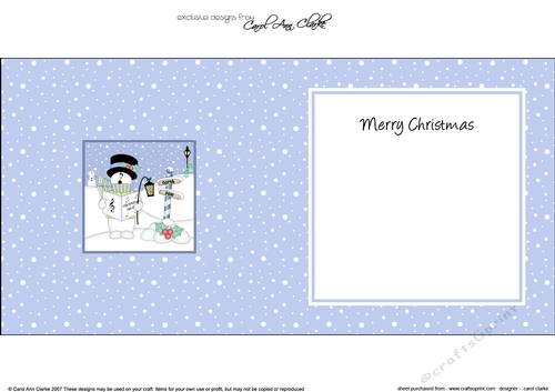 Christmas Snowman Roi is Carol Singing at the North Pole insert square landscape