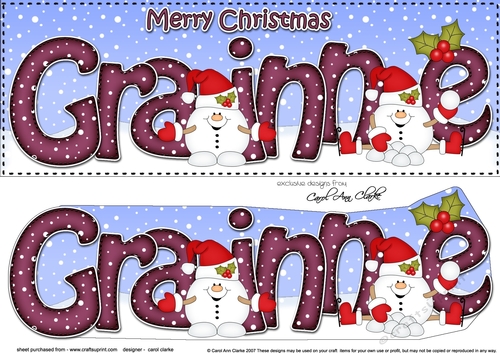 Large DL Merry Christmas GRAINNE 3D decoupage 