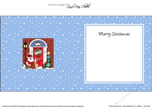 Ben Polar Bear has lots of Presents at the Christmas Door matching insert square landscape