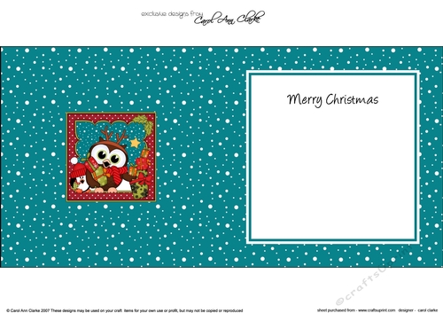 Christmas Little Hoot Owl & Pip Penguin are delivering the Presents matching insert square landscape