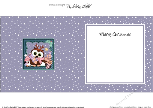 Christmas Little Hoot Owl & Pip Penguin are delivering the Presents matching insert square landscape