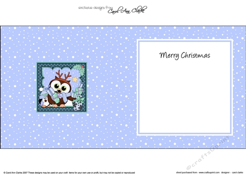 Christmas Little Hoot Owl & Pip Penguin are delivering the Presents matching insert square landscape