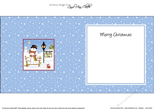 Christmas Snowman Rio wants Santa to Stop Here at the North Pole insert square landscape