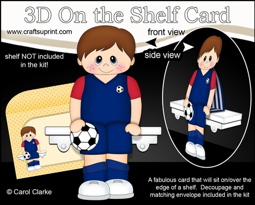 3D On the Shelf Card Kit - Little Footballer Moses