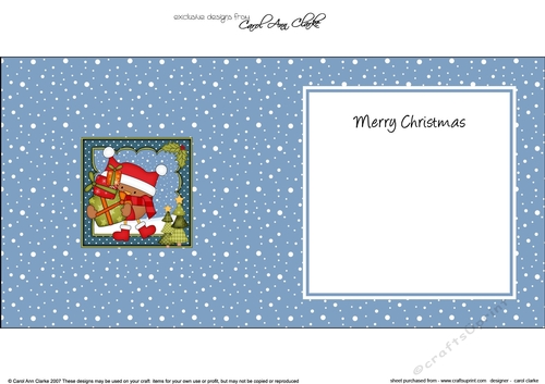 Christmas Bobbin Robin delivers lots of Presents matching insert square landscape