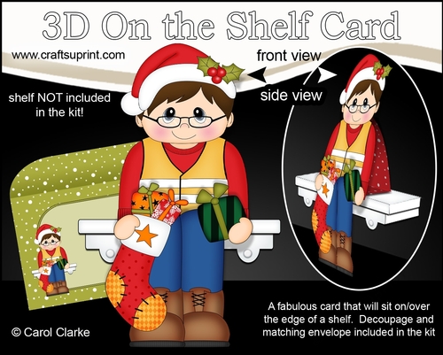 3D On the Shelf Card Kit - Christmas Workman Ross is ready for work