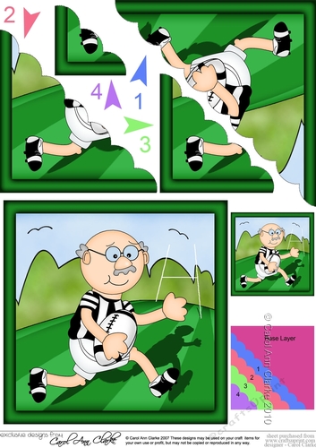 Old Man Bert plays Rugby Scalloped Corner Stacker