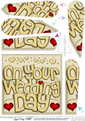 Wedding Day Fan Pyramage Topper