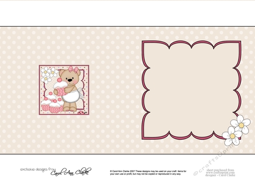 Livvy Bear has baked lots of Cupcakes matching landscape insert