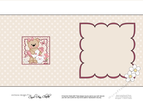 Livvy Bear has a Love Letter Roses and Cat matching landscape insert