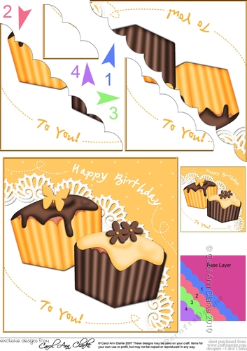 Fondant Fancies Birthday Cakes Scalloped Corner Stacker