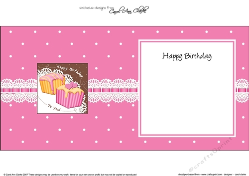 Fondant Fancies Birthday Cakes square landscape insert