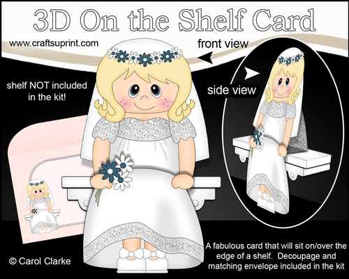 3D On the Shelf Card Kit - Beautiful Bride Catrice