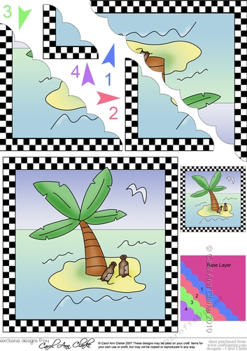 Treasure Island/Desert Island Pirates  Corner side stacker Topper