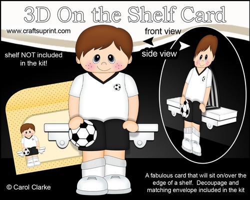3D On the Shelf Card Kit - Little Footballer Clifton