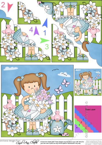 Girlz Liz has a bunch of Pretty Flowers Scalloped Corner Stacker