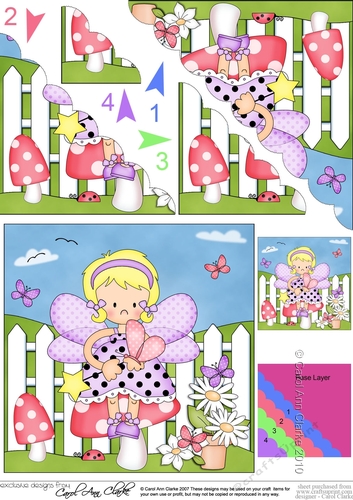 Girlz Fairy Fiz has a Butterfly Scalloped Corner Stacker